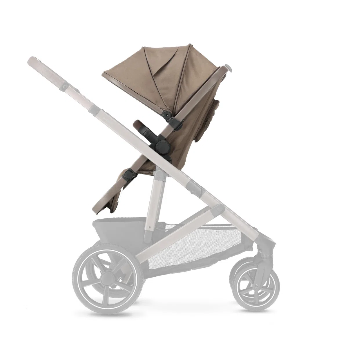 Deryan Secondo sedile passeggino Evy V2 - Cuscino con cintura di sicurezza a 5 punti - 4 posizioni reclinabili regolabili - Dalla nascita fino a circa 4 anni - Portata massima 25 kg - Nocciola