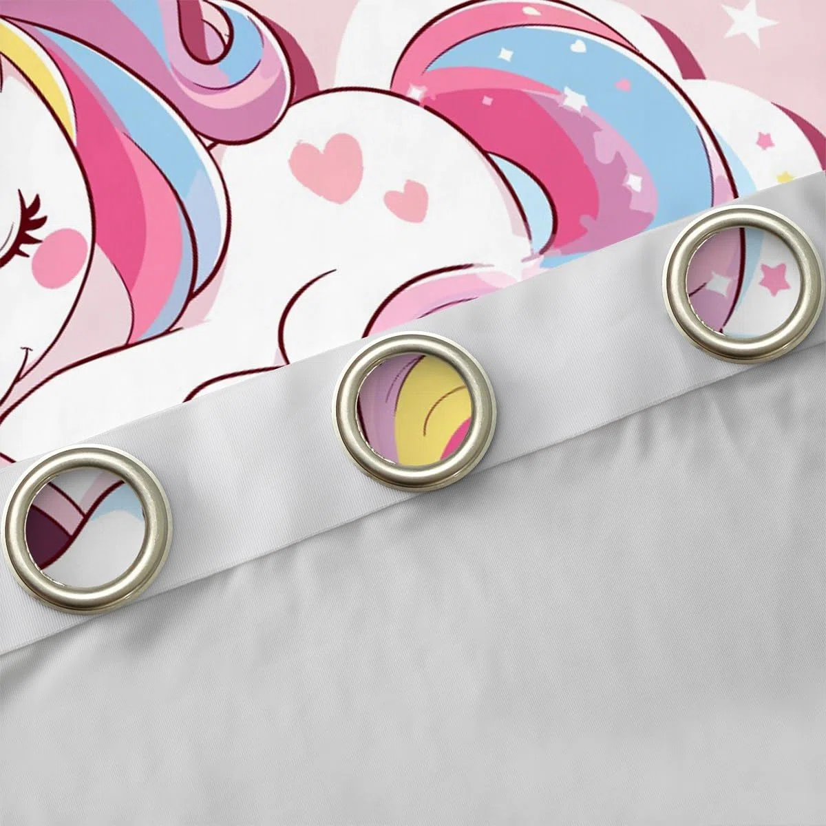 Homemissing - Tende per finestre, motivo: unicorno, a tema fantasy, per bambini e ragazze, decorazione a tema animali magici, motivo: cartone animato, 116,8 x 137,2 cm (larghezza x lunghezza)
