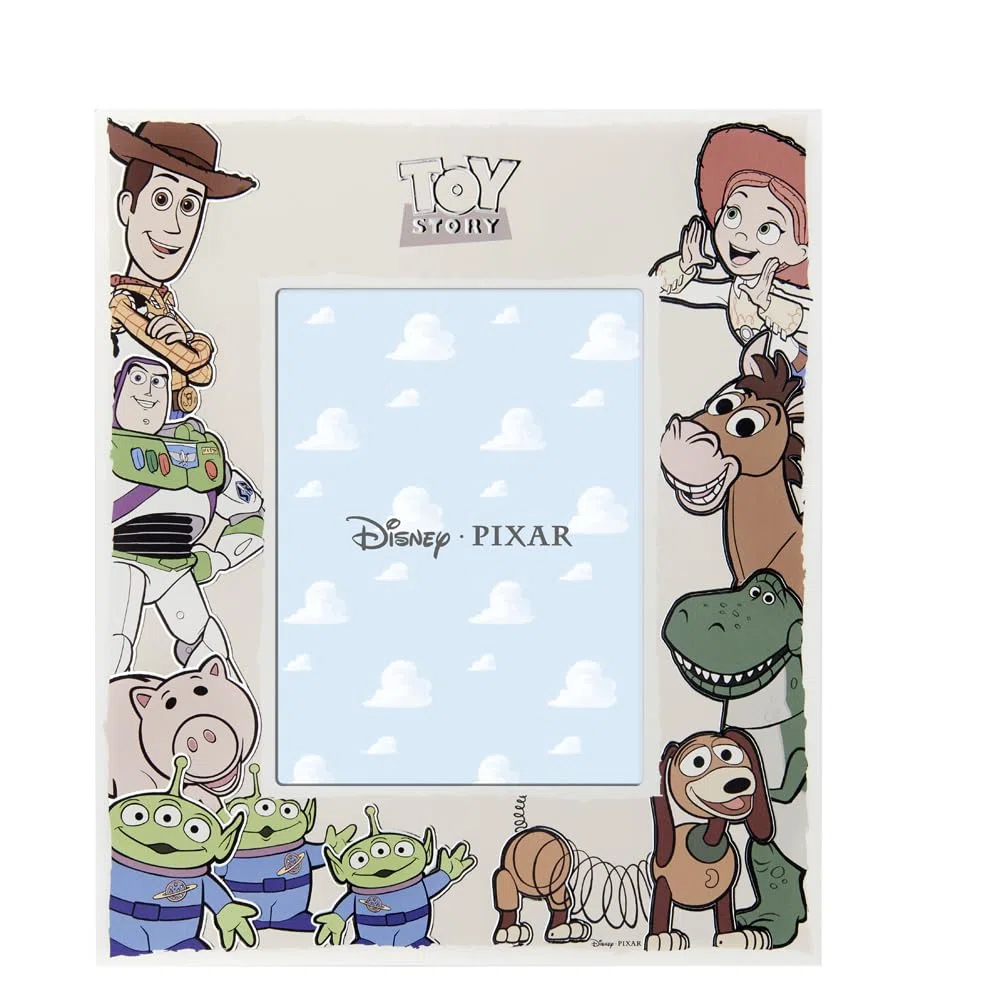 VALENTI & CO. - Disney Toy Story - Portafoto da tavolo con dettagli in argento - Idea Regalo Neonato o Regalo Battesimo - Cornice foto per cameretta bambini