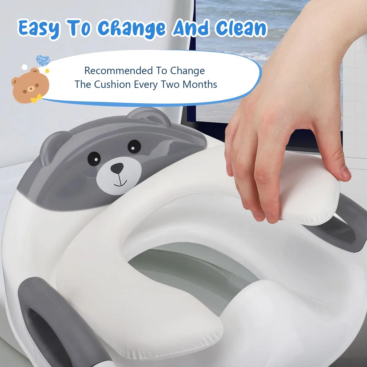 Sedile WC per bambini con scale, sedile WC regolabile in altezza, sedile WC pieghevole per bambini, vasino antiscivolo con gradini, comodo allenatore WC a partire dai 2 anni in su