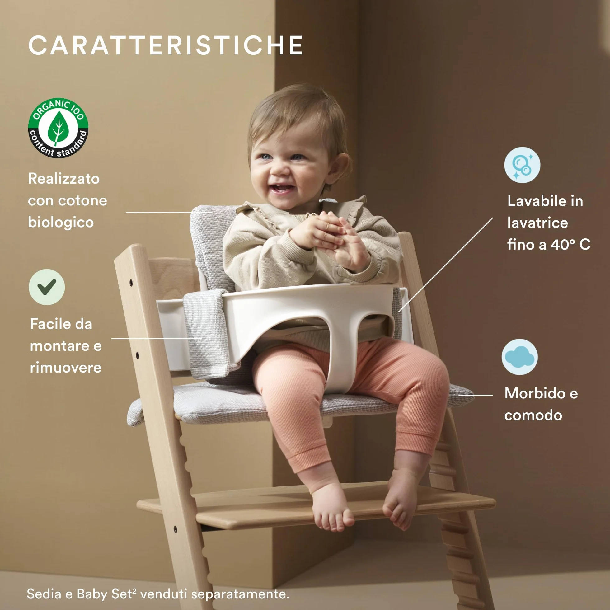Stokke Tripp Trapp Classic Cuscino sedia malva mélange
