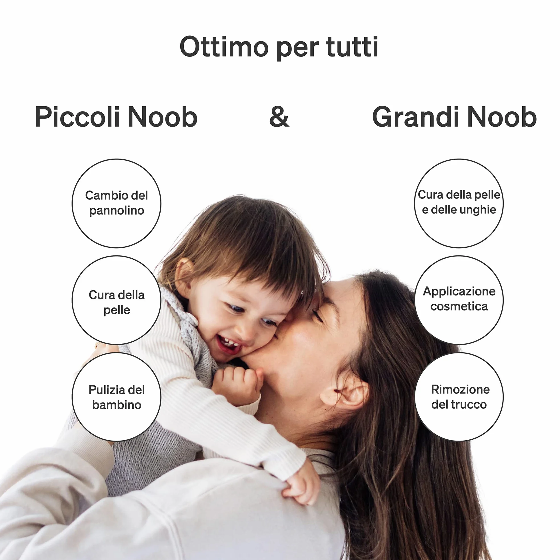 Quadrotti Cotone Neonato da Love Noobs, 360 Pezzi, Quadrotti Puro Cotone 100% Biologico Extra Morbido, XL (3.6 x 4.3 Pollici), Baby Skin