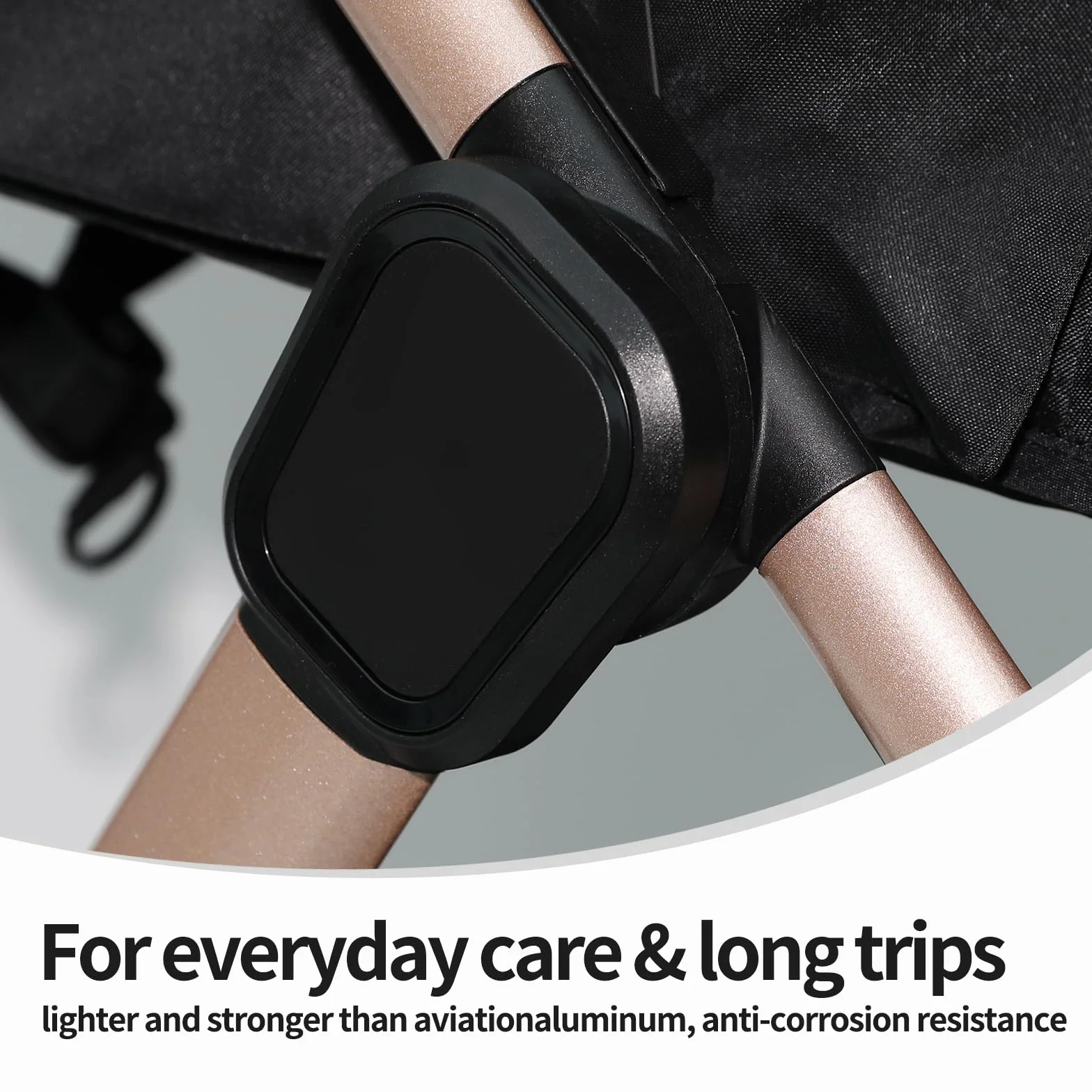 Passeggino 3 in 1, Trio Neonati da Viaggio Reversibile, Passeggino Pieghevole One-Click e Accessori Completi, Doppia Modalità di Freno per Ruote Anteriori e Posteriori