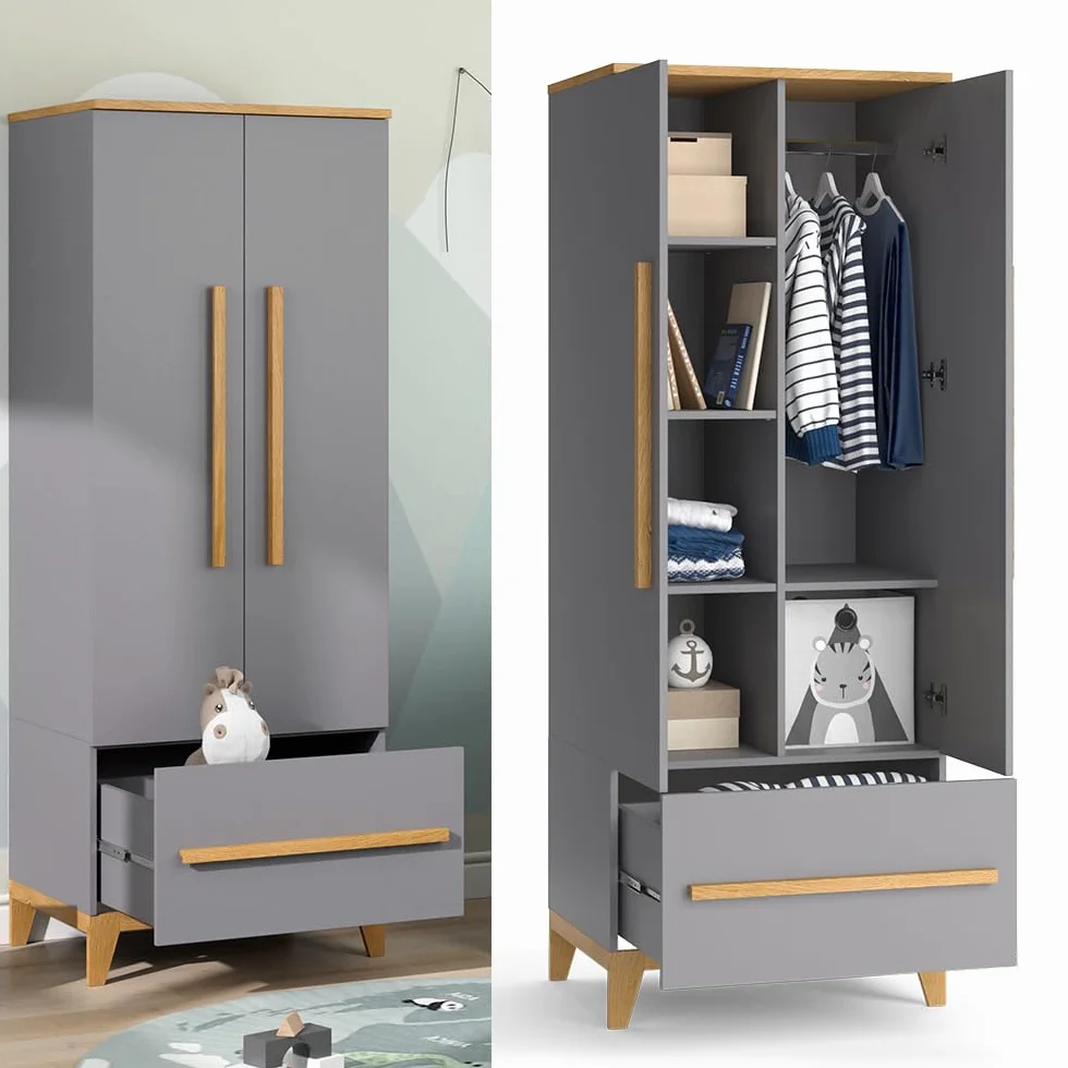 VitaliSpa Malia Guardaroba bambini 70 x 186.8 cm szary