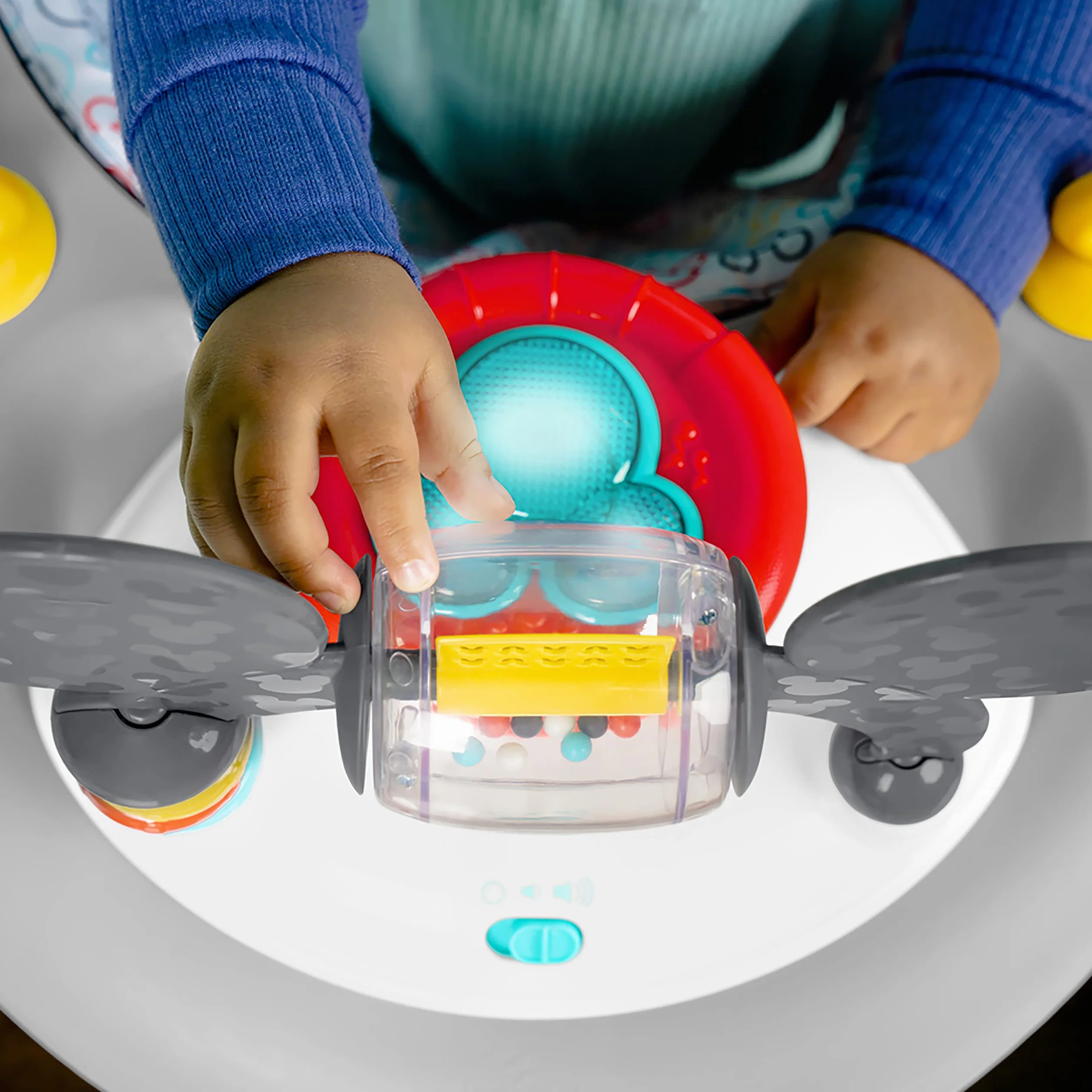 Bright Starts, Disney Baby, Girello multiattività 2 in 1 Topolino - Altezza regolabile e telaio facilmente ripiegabile, 6+ mesi