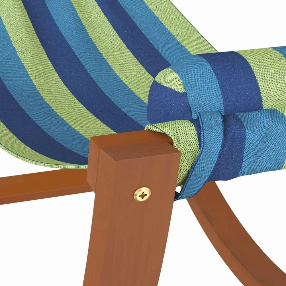 vidaXL Amaca a Dondolo per Bambini Blu e Verde in Tessuto