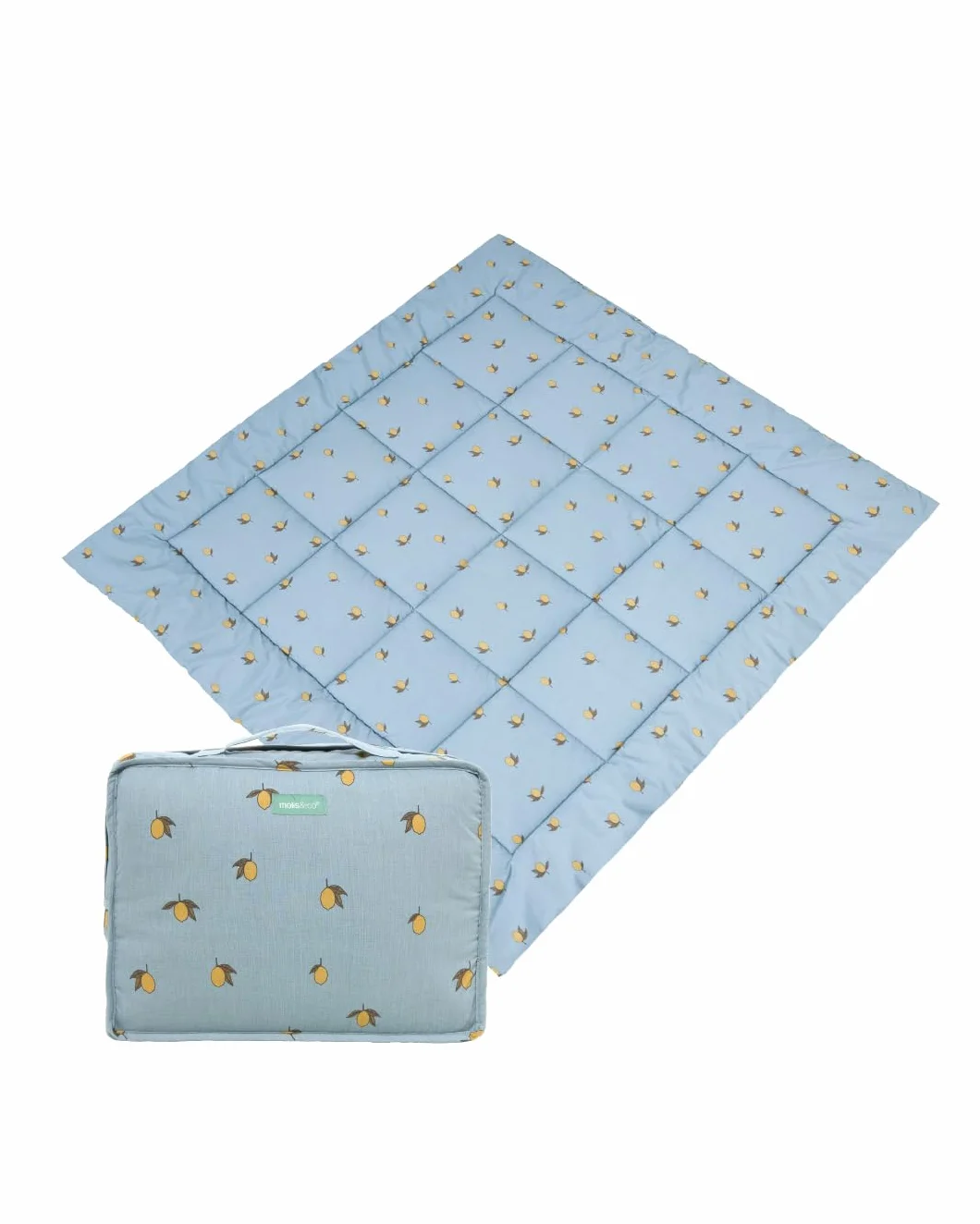 molis&co - Tappeto Gioco Bambini e Neonati 120x120x5cm - Tappeto Morbido Bambini - Tappeto Gioco Neonato Pieghevole, Reversibile e Lavabile - 100% Cotone (OEKO-TEX 100) - Colima