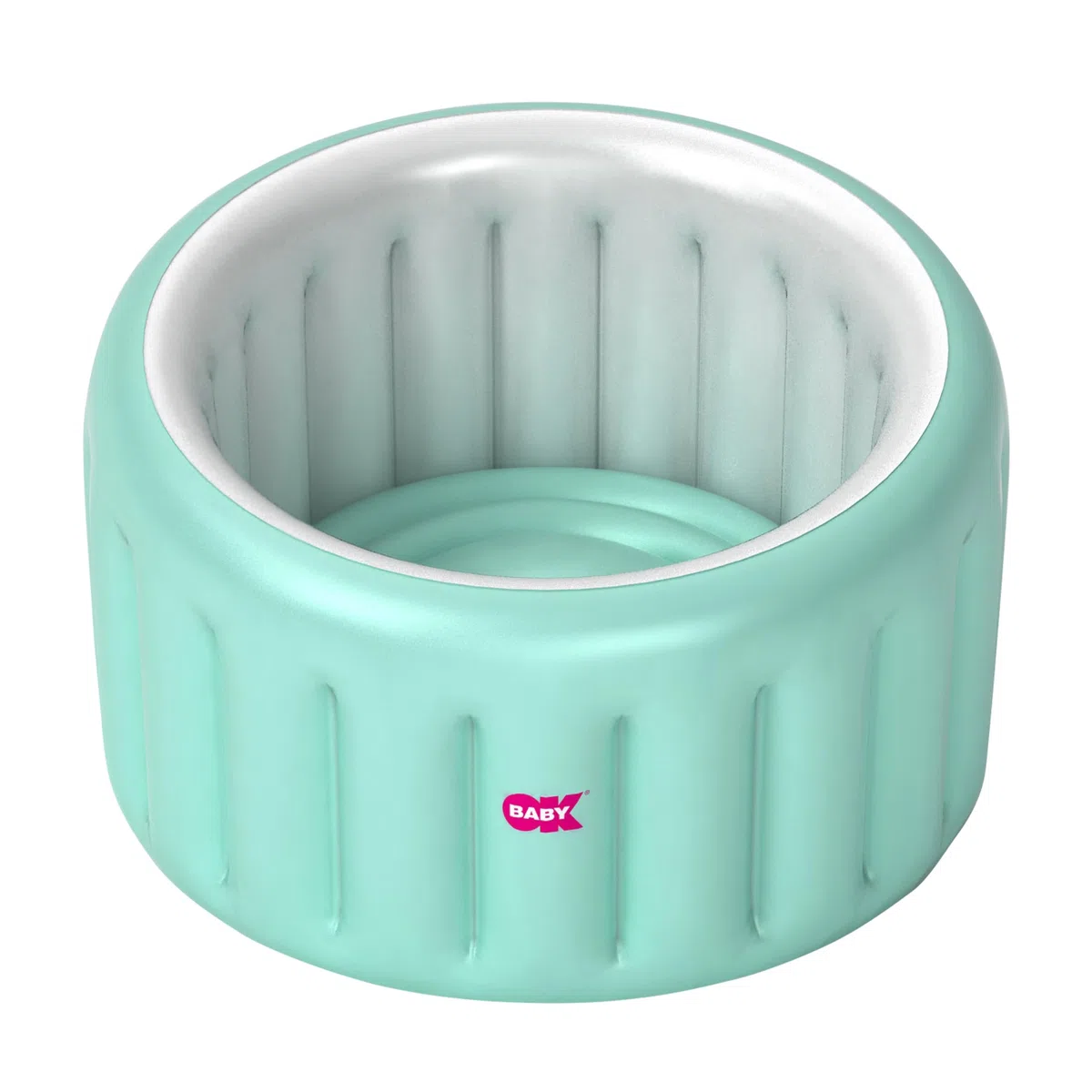 OKBABY Vaschetta Gonfiabile Oplà Soft per Bagnetto Bambino - da 8 a 36 Mesi - Azzurro
