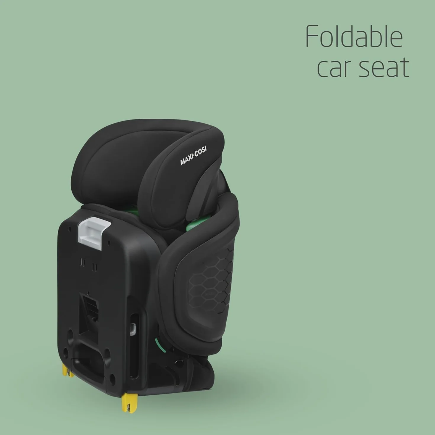 Maxi-Cosi Tanza i-Size Seggiolino auto per bambini 3,5-12 anni, 100-150 cm, Isofix, Seggiolino auto pieghevole compatto, Regolabile in altezza, Protezione dagli impatti laterali G-CELL, Full Black