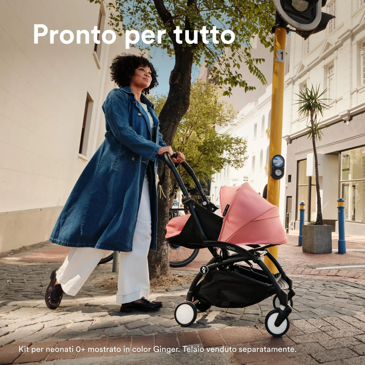 Stokke YOYO 0+ Newborn Pack, Aqua - Include materasso, capottina estendibile e allacciatura a 5 punti - Richiede telaio YOYO (venduto separatamente)