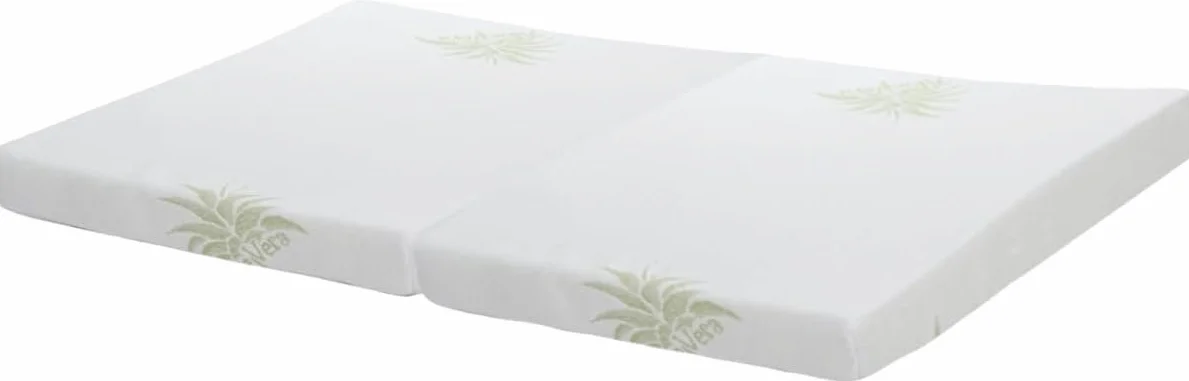 Kiby® Materasso per Lettino da Campeggio 7CM (Certificato OEKO-TEX® & CERTIPUR™) in Aloe Vera, Pieghevole