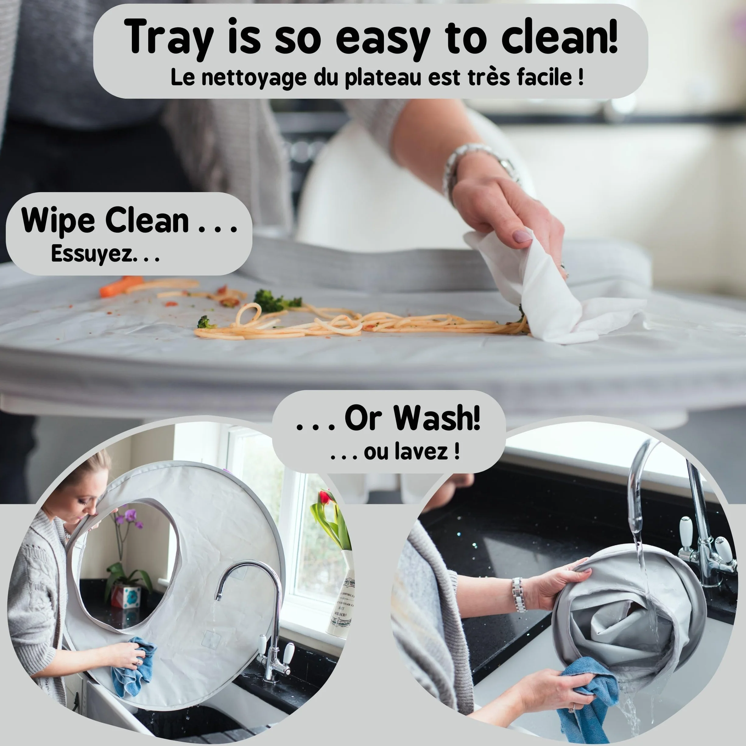 Tidy Tot - Kit bavaglino e vassoio tutto in uno. Unisex. Taglia unica da 6 mesi a 2 anni. Essenziale per lo svezzamento.