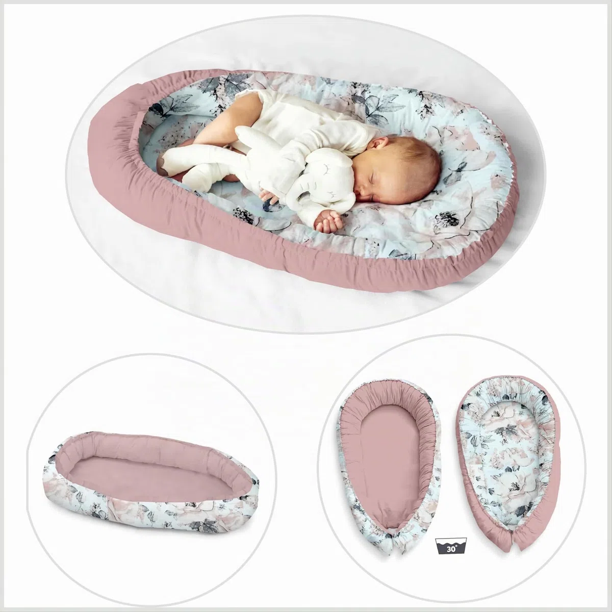 Kospu multifunzionale baby nest bozzolo baby baby bozzolo paraurti da viaggio culla 100% cotone anallergico