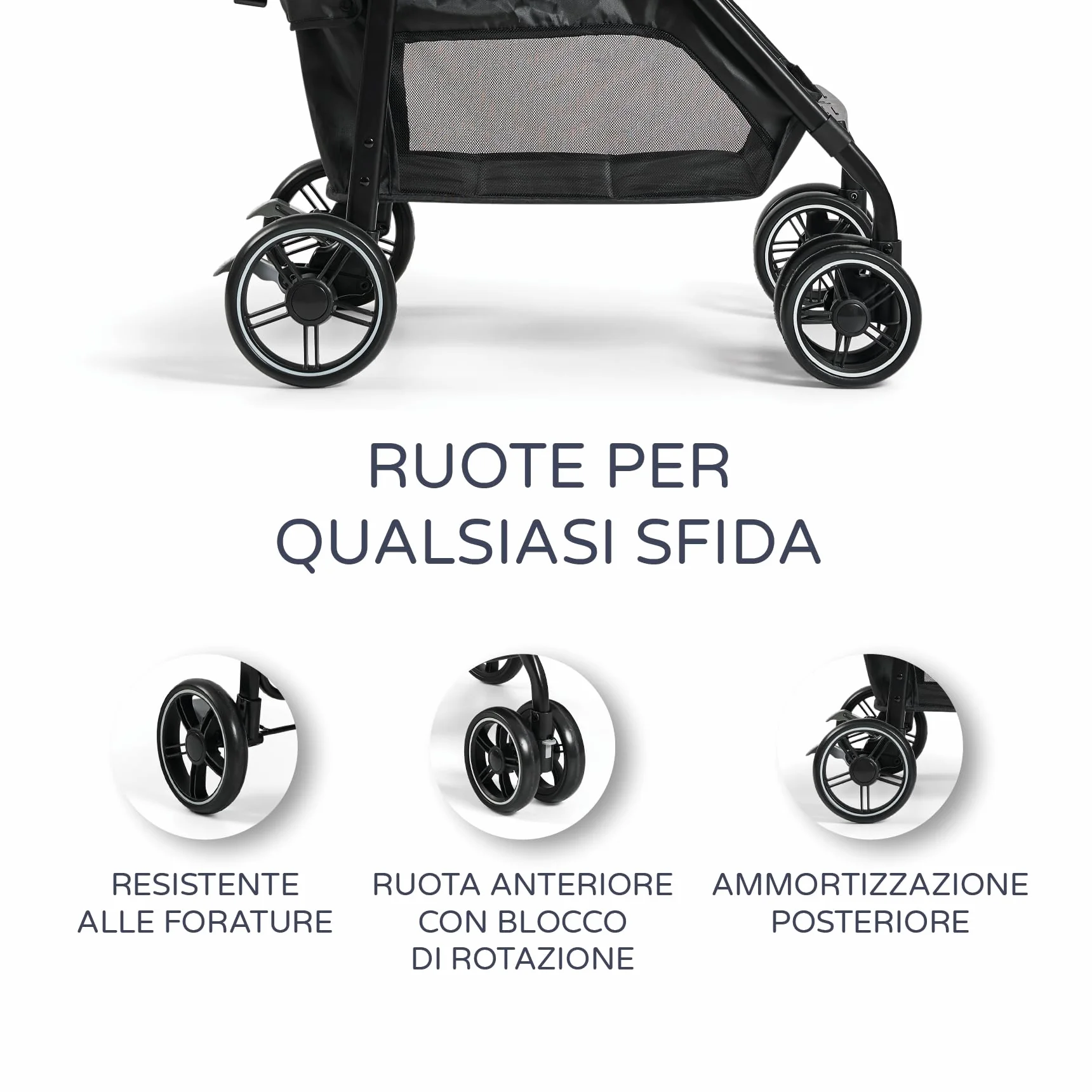 MS BabyWorld Passeggino STREET Carrello bimbo leggero Dalla nascita a 36 mesi 22 kg Ammortizzatori Cappottina XXL Reclinazione massima Beige