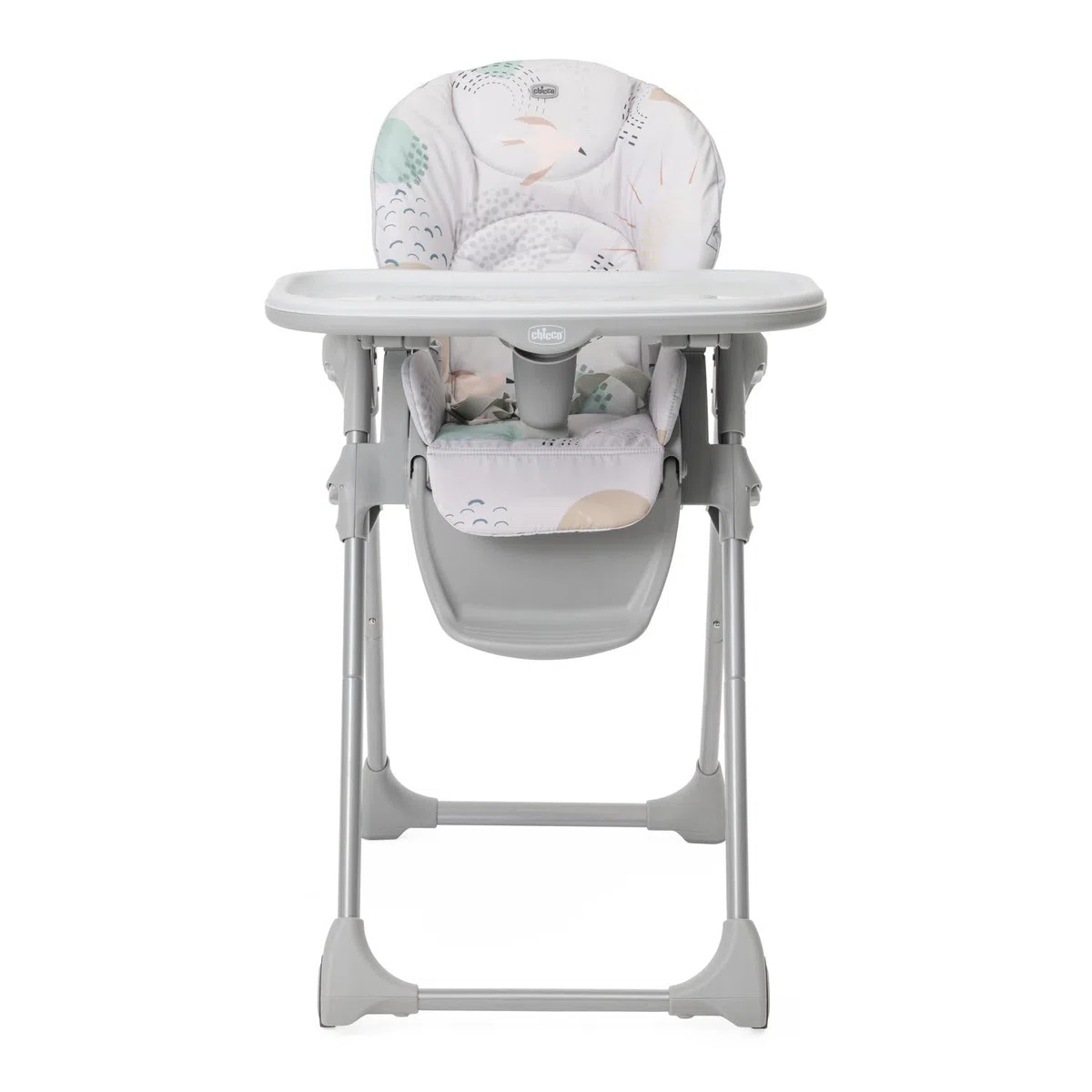 Chicco Polly Easy Seggiolone Pappa Evolutivo per Bambini da 6 Mesi a 3 Anni (15 kg), Seggiolone Reclinabile a Sdraietta con Altezza e Poggiapiedi Regolabili, 4 Ruote, Chiusura Compatta, Landscape