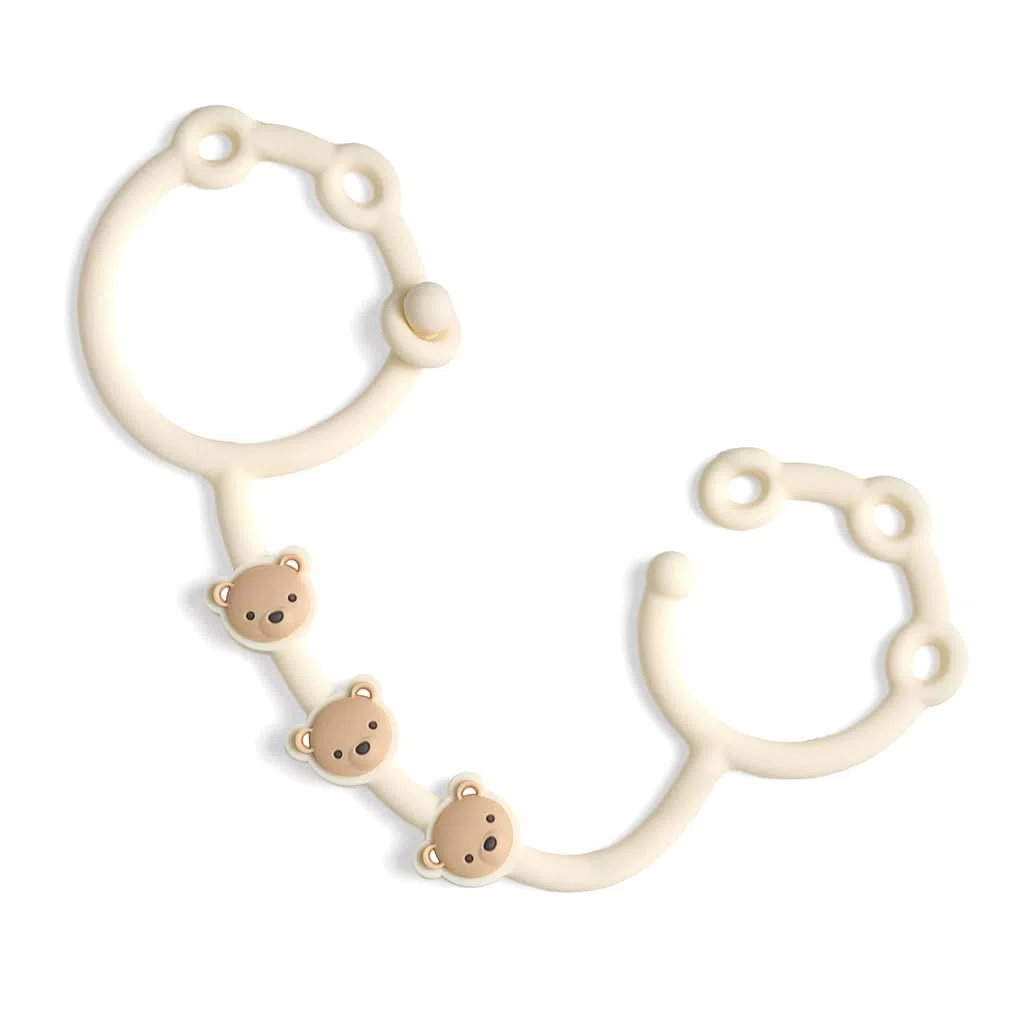 Itzy Ritzy Toy & Snack Cup Strap - Cinghia regolabile per tenere i giocattoli del bambino, massaggiagengive e tazze snack nelle vicinanze - Silicone senza BPA - Legatura per passeggini, seggioloni e