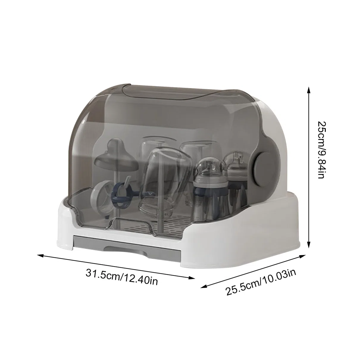 Porta Biberon - Organizzatore Biberon Grande con Coperchio | Risparmio Spazio per Cucina Camera da Letto Dispensa Fasciatoio Genitori