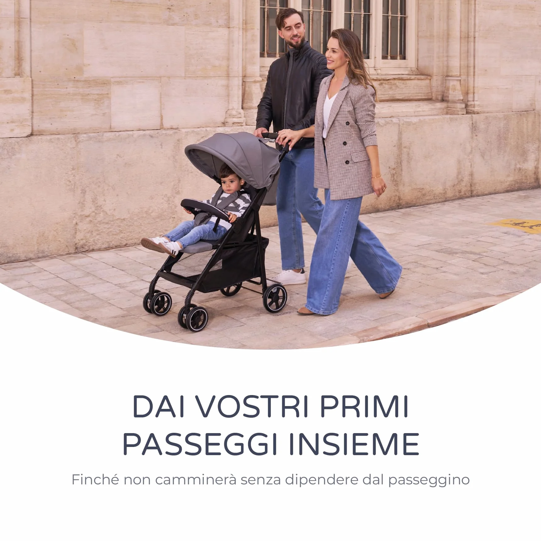 MS BabyWorld Passeggino STREET Carrello bimbo leggero Dalla nascita a 36 mesi 22 kg Ammortizzatori Cappottina XXL Reclinazione massima Beige