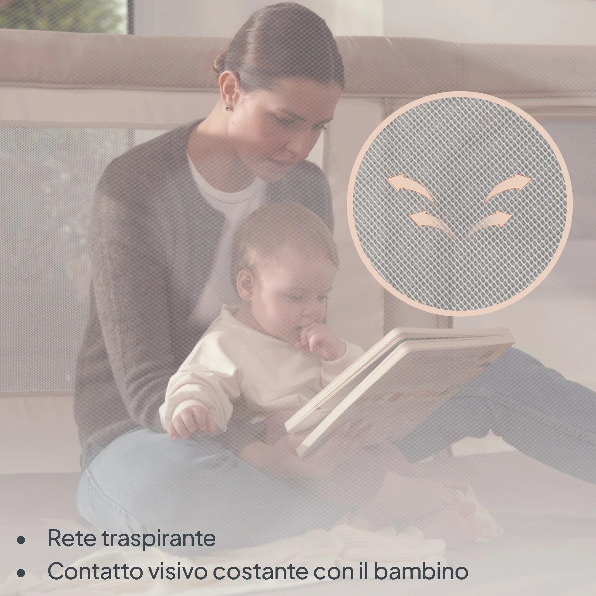 Lionelo FLORENCE XL EASY FOLD Box per Bambini 180 x 200 cm Recinto Pieghevole con Lati in Rete