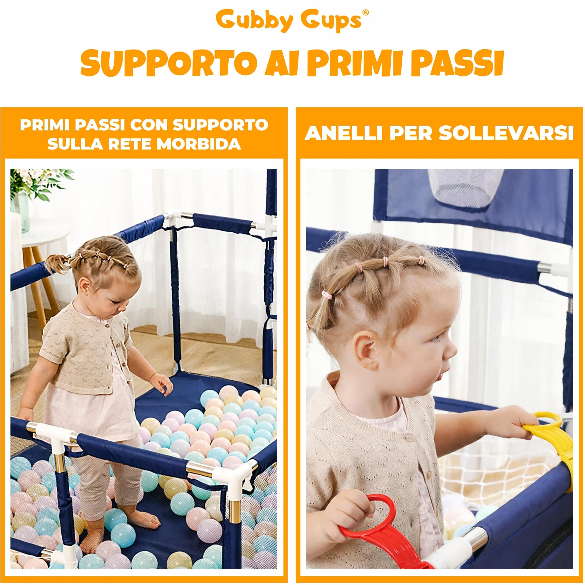 Box Bambini 180x122 cm Recinto per Bambini e Neonati con Rete Traspirante