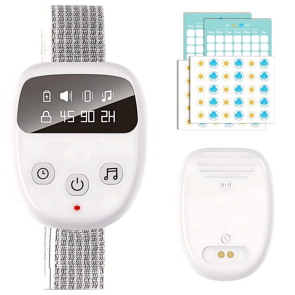Allarme Wireless per la Pipì, Allarme Pee Ricaricabile, AllarmeWireless per Bambini con Telecomando, 3 Modalità Promemoria, 2 Suonerie, Ricarica USB, Timer, per Bambini, Anziani e Adulti