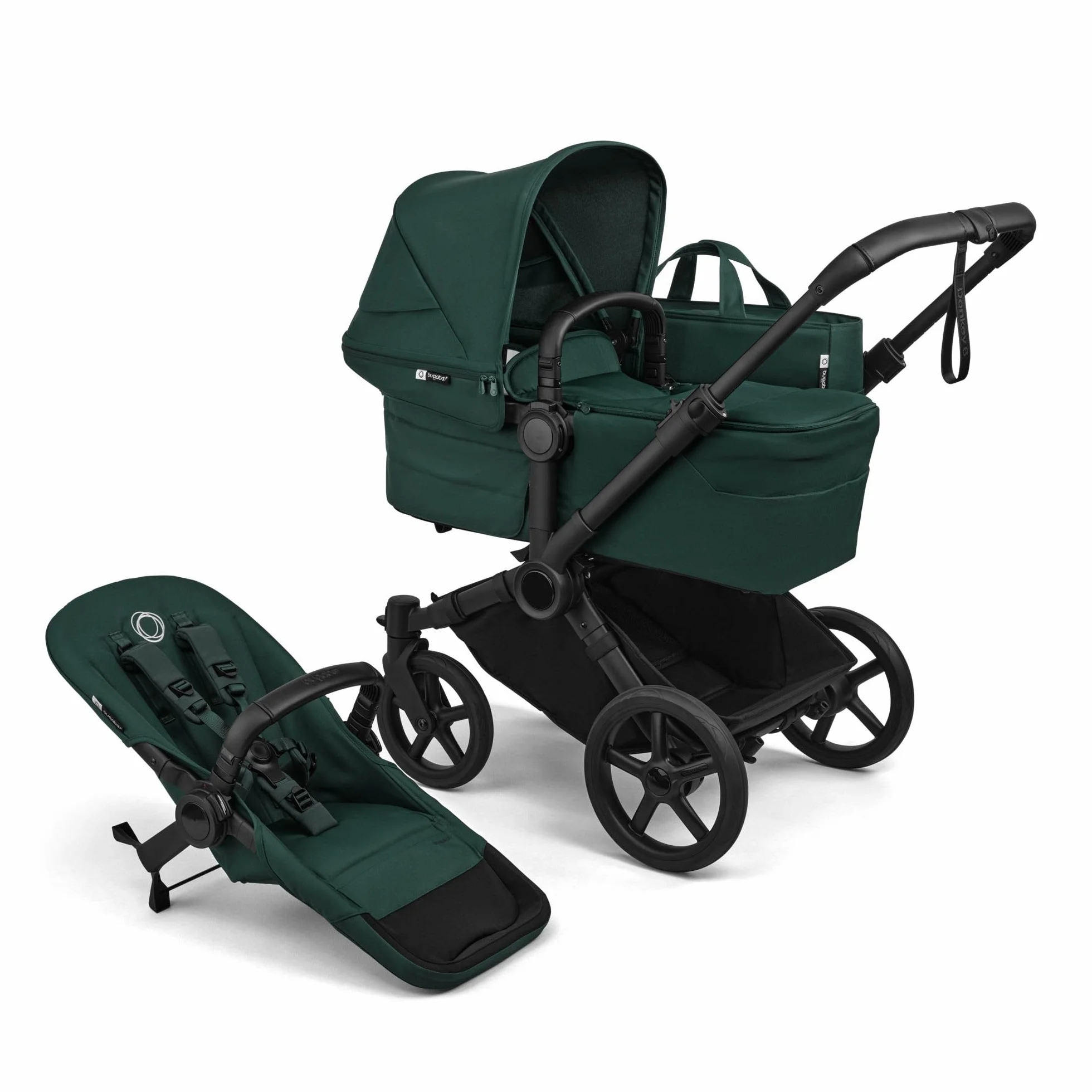 Bugaboo Donkey 6 passeggino singolo convertibile doppio gemellare neonato spazio archiviazione borsa laterale