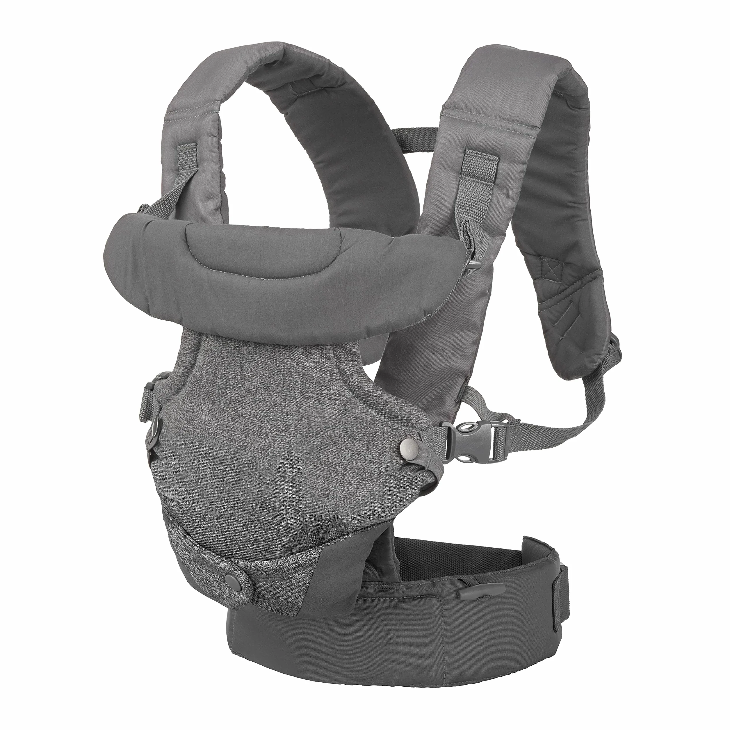 Infantino Marsupio Flip Advanced 4-in-1 Ergonomico Convertibile Grigio per Neonati 3,6-14,5 kg