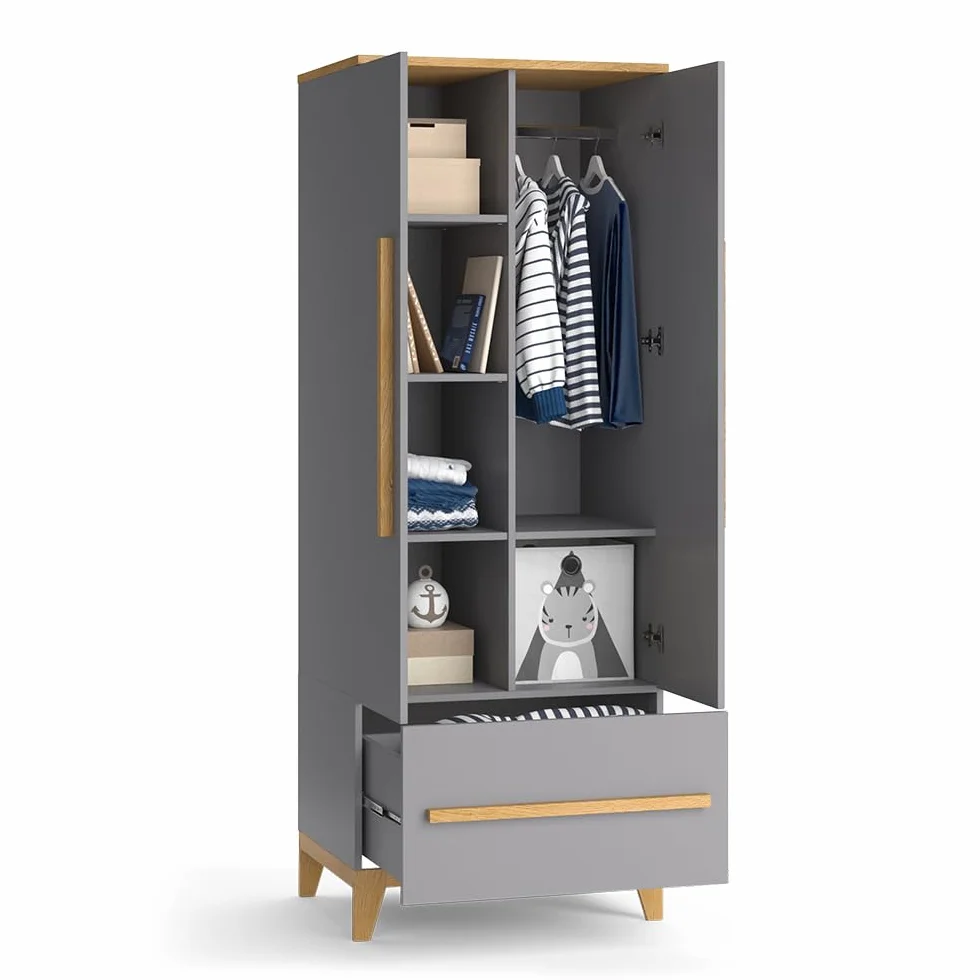 VitaliSpa Malia Guardaroba bambini 70 x 186.8 cm szary