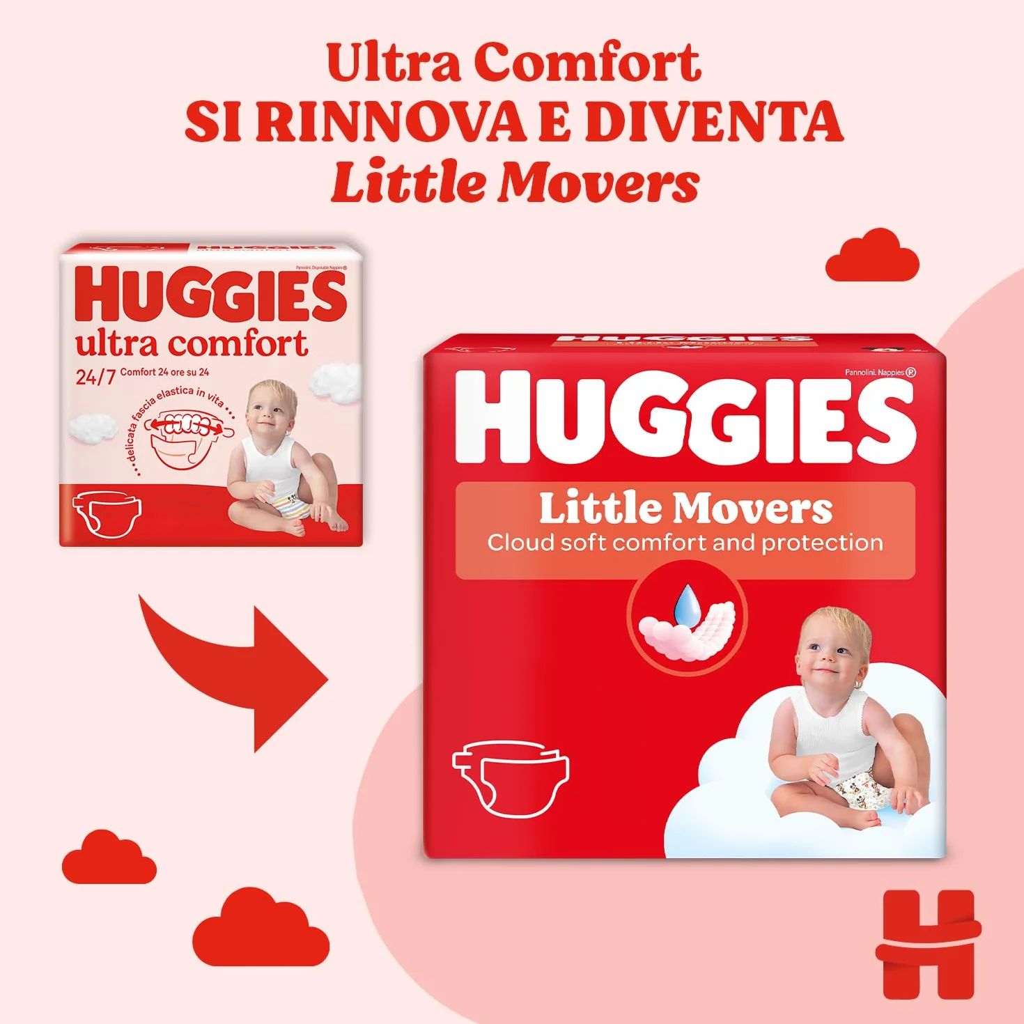 Huggies Little Movers Pannolini Taglia 5 (11-25 kg) Confezione da 126 Gigapack
