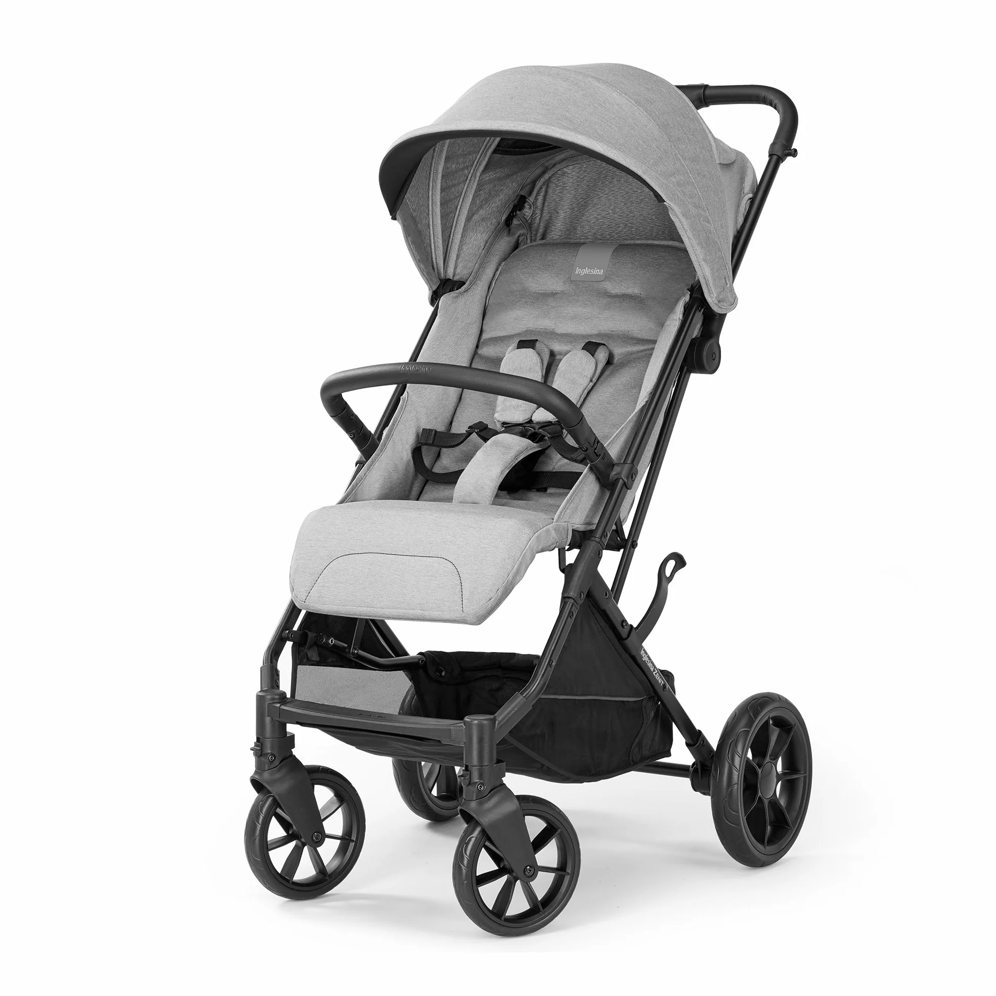Inglesina Zenit Passeggino Compatto Grigio, Fino a 22kg, Ruote con Sospensioni, Seduta Ampia