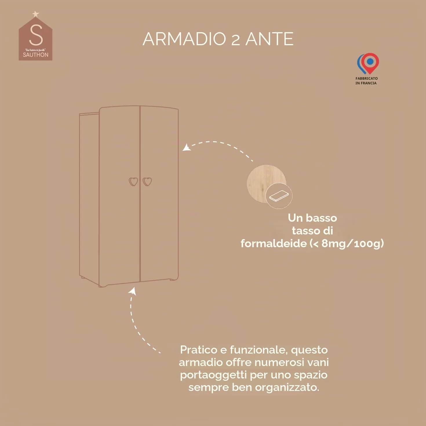 BABY PRICE Armadio bambino 2 ante