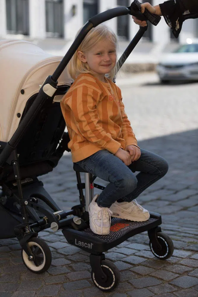 Lascal Saddle per BuggyBoard Maxi, Sellino bambino pieghevole e removibile da pedana buggy board, Seggiolino passeggino per modello Maxi dal 2011 in poi, grigio