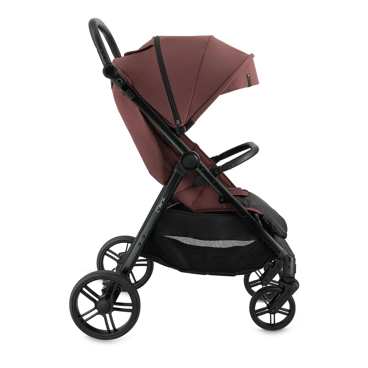 Il passeggino MoMi CLARA a partire da 6 mesi, fino a 22 kg di peso corporeo, cinture di sicurezza a 5 punti, coprigambe, portabicchieri, cestino per la spesa, borsa, zanzariera, telo parapioggia