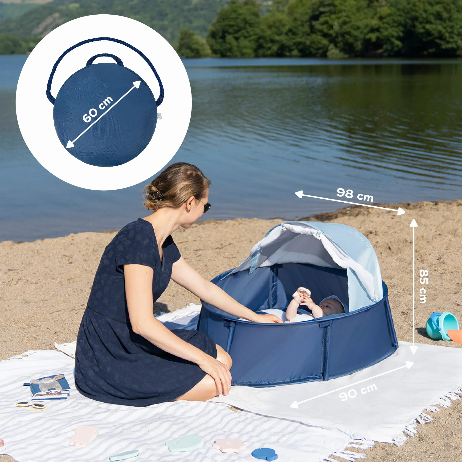 Babymoov Babyni Box giochi & lettino anti-UV SPF 50+ Marinière