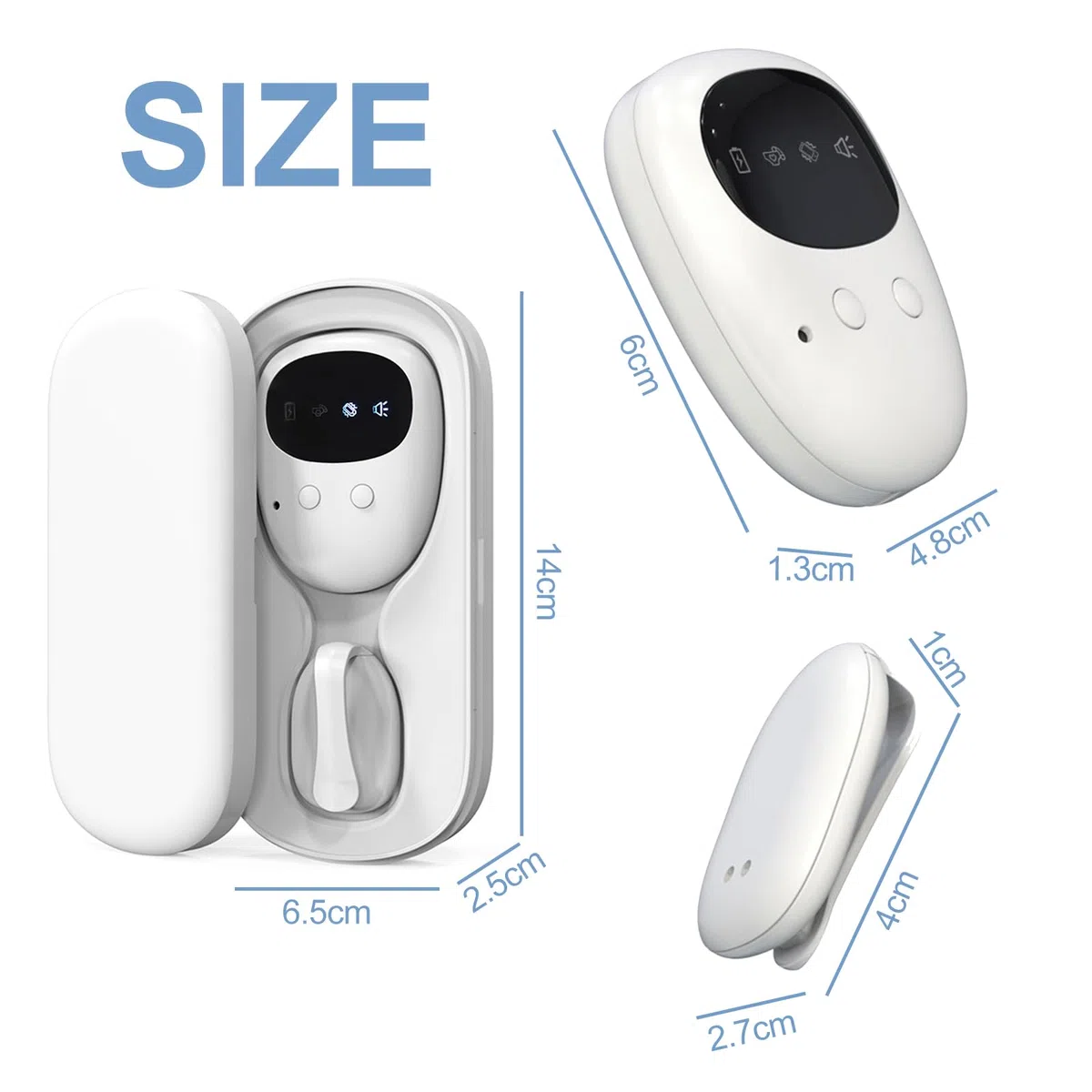 Allarme senza fili per Bagnare il Letto, Ricaricabile USB-C, 3 Modalità, Alta Sensibilità, Suono e Vibrazione, Allarme Enuresi per Bambini, Anziani