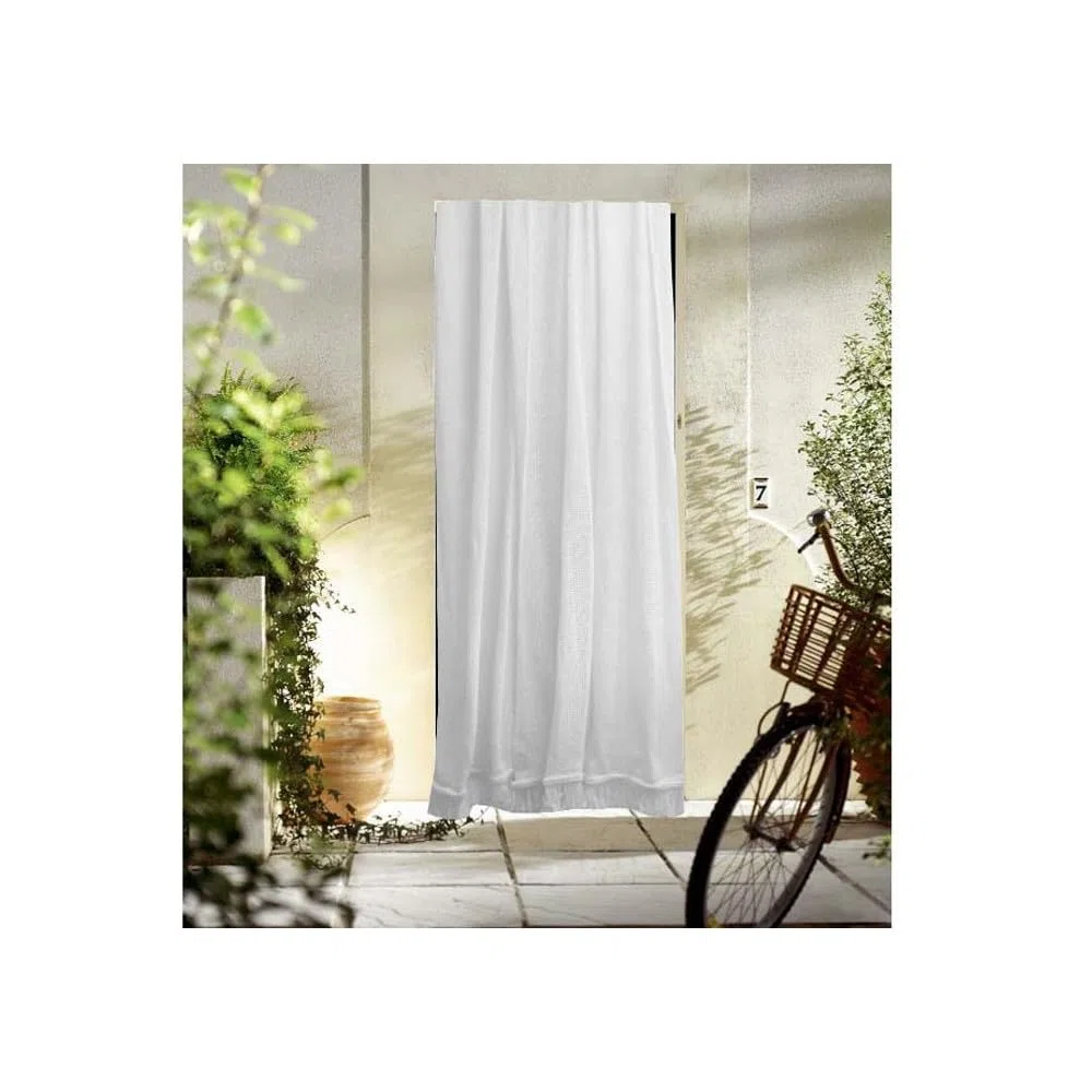 Poyet Motte Tenda bianca Marseillais tessuta 140 x 225 cm