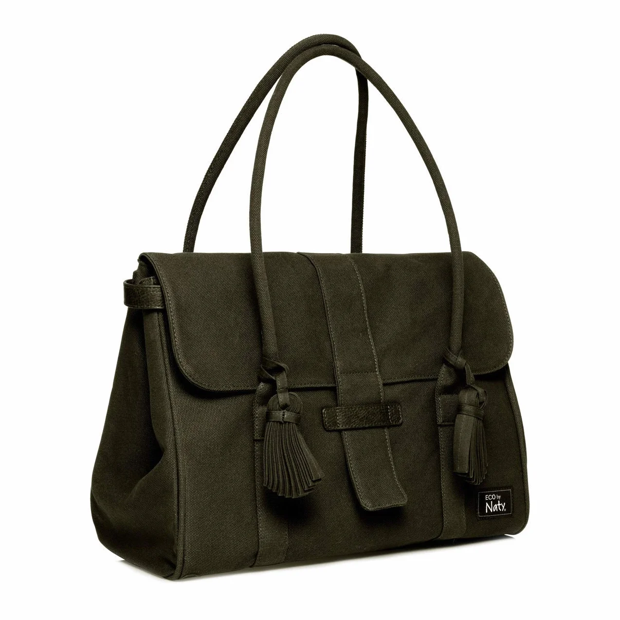 Eco by Naty Nappy Bag Green GOTS Certified Organic Cotton Magnetic Closure