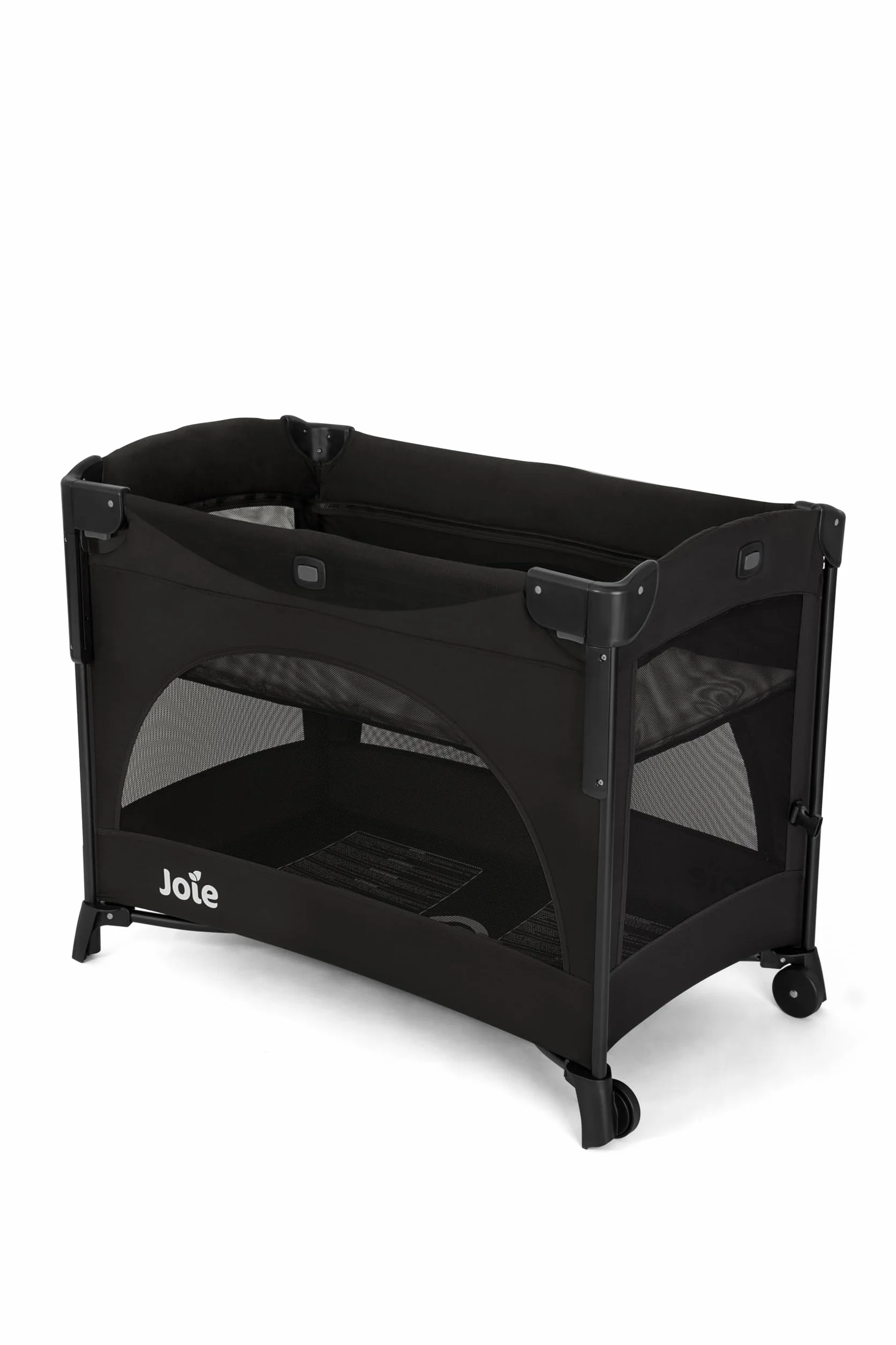 Joie kubbie™ sleep lettino da viaggio, culla fianco letto 2 in 1, lato abbassabile, navicella rimovibile, chiusura compatta – dalla nascita ai 3 anni (0–15 kg), Shale