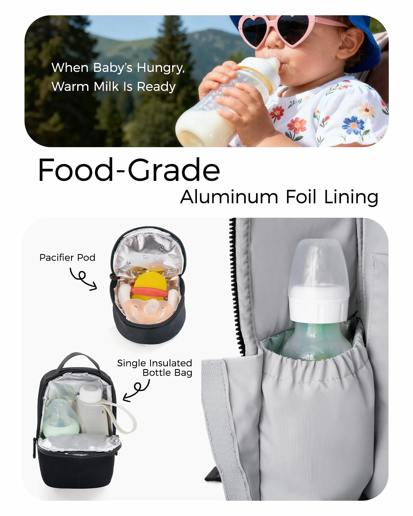 momcozy Zaino Mamma Urban – zaino fasciatoio impermeabile con multi-tasche, scomparto laptop, materassino cambio e ganci passeggino; ideale per viaggio, lavoro e maternità