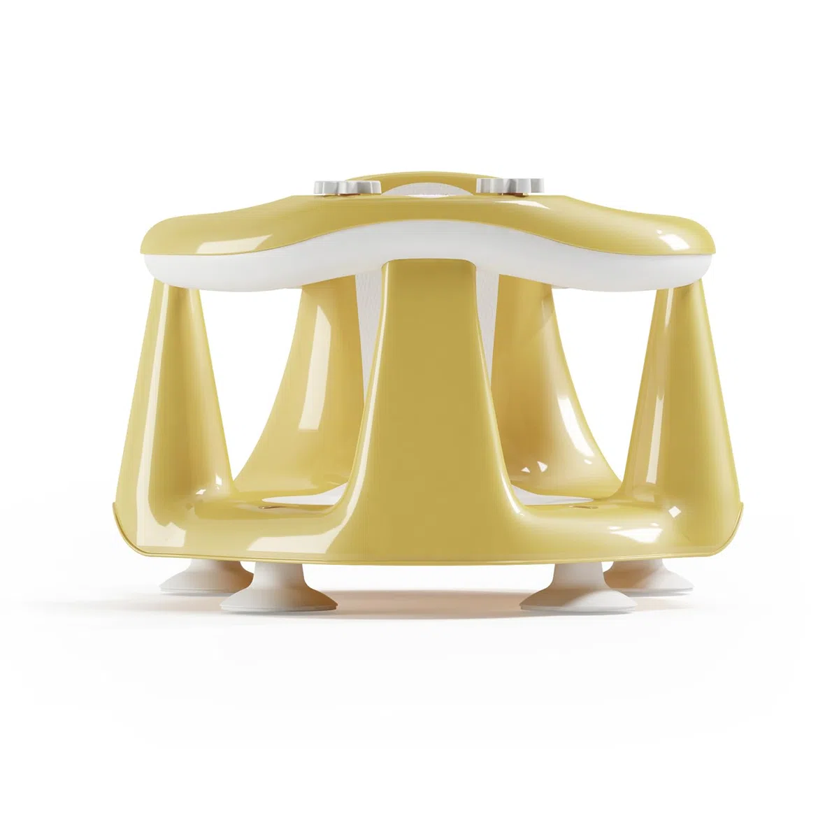 OKBABY Flipper Evolution - Seggiolino da Bagno, Anello con Seduta in Gomma Antiscivolo per il Bagnetto del Neonato 6-15 Mesi (13 kg) - Giallo