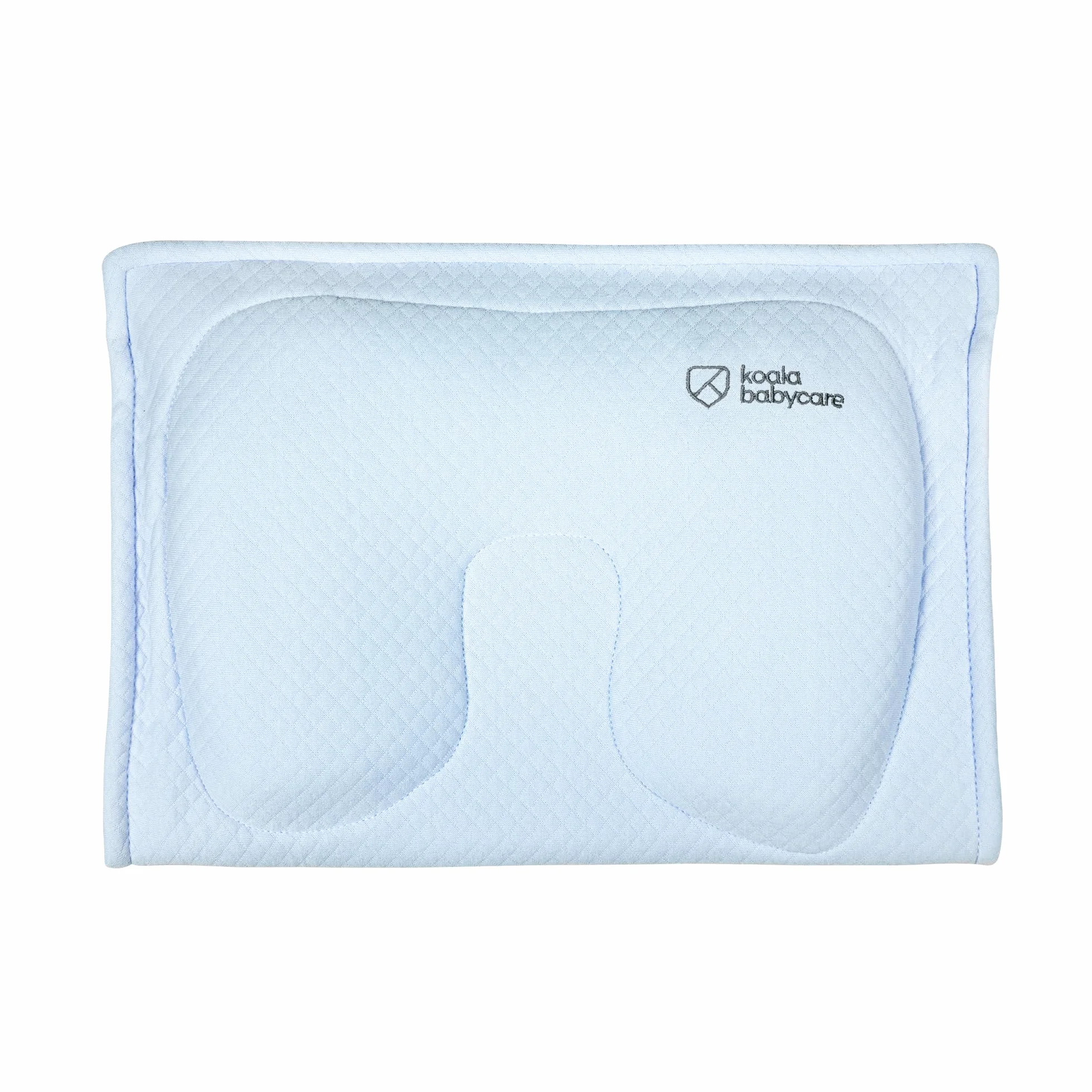 Cuscino Allattamento in memory foam per aiutare a prevenire e trattare la Plagiocefalia (Testa piatta) sfoderabile (con 2 federe) – Koala Perfect Head Breastfeeding (Blu)