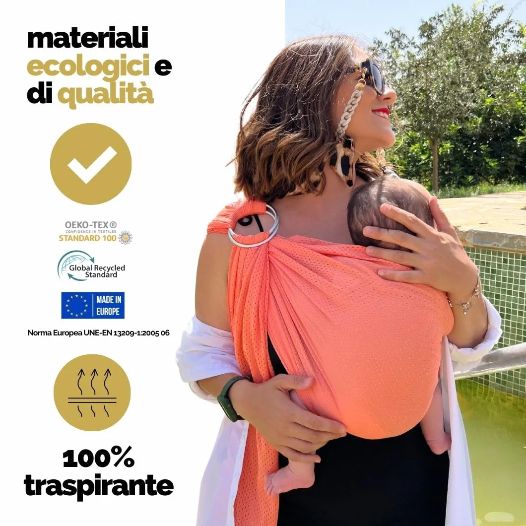 Amarsupiel | Bambino portatore d'acqua | Tracolla Baby Water | | ad asciugatura ultra rapida Marsupio ergonomico | Certificato | OEKOTEX Prodotto in Spagna.