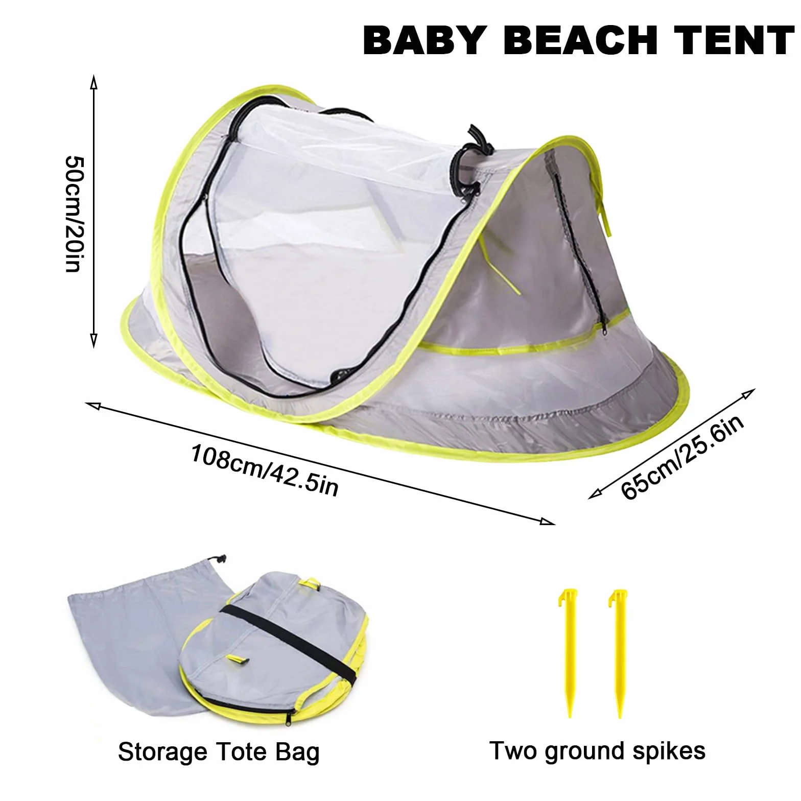 Tenda da spiaggia per bambini, portatile, ultraleggera, da spiaggia pop-up, per esterni, protezione solare UV50+, per neonati, per campeggio, escursioni, barbecue
