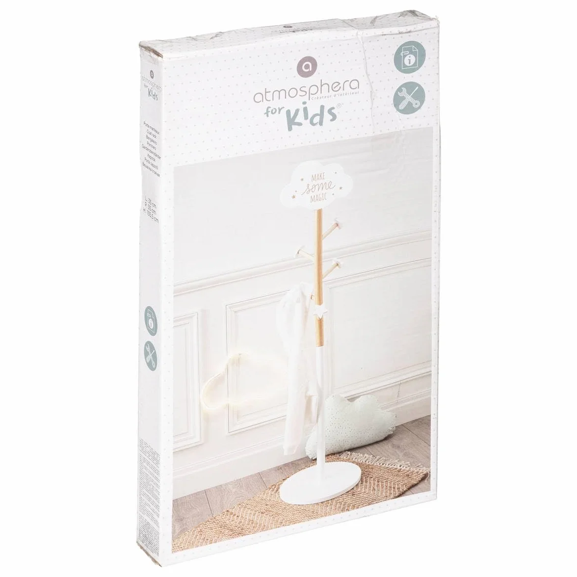 ATMOSPHERA CREATEUR D'INTERIEUR Appendiabiti per Bambini Nuvola Bianca h135cm
