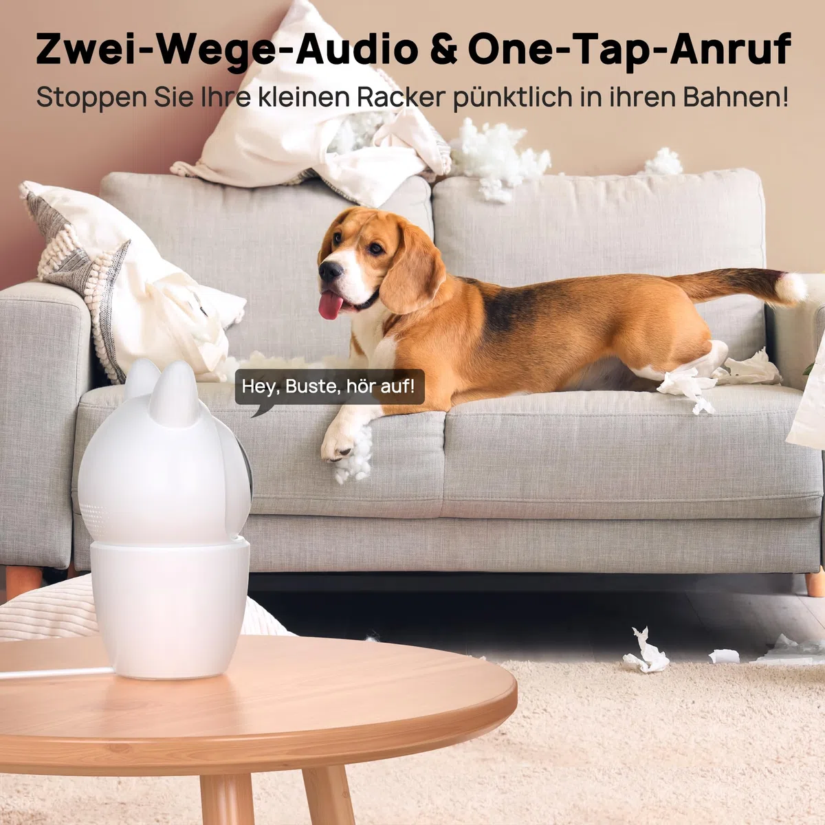 CZEview Babyphone da 3 MP con fotocamera, Baby Camera con app, 360 Baby Camera WLAN, riconoscimento umano/urla, visione notturna, indicatore della temperatura, funzione interfono e WiFi 2,4/5 GHz