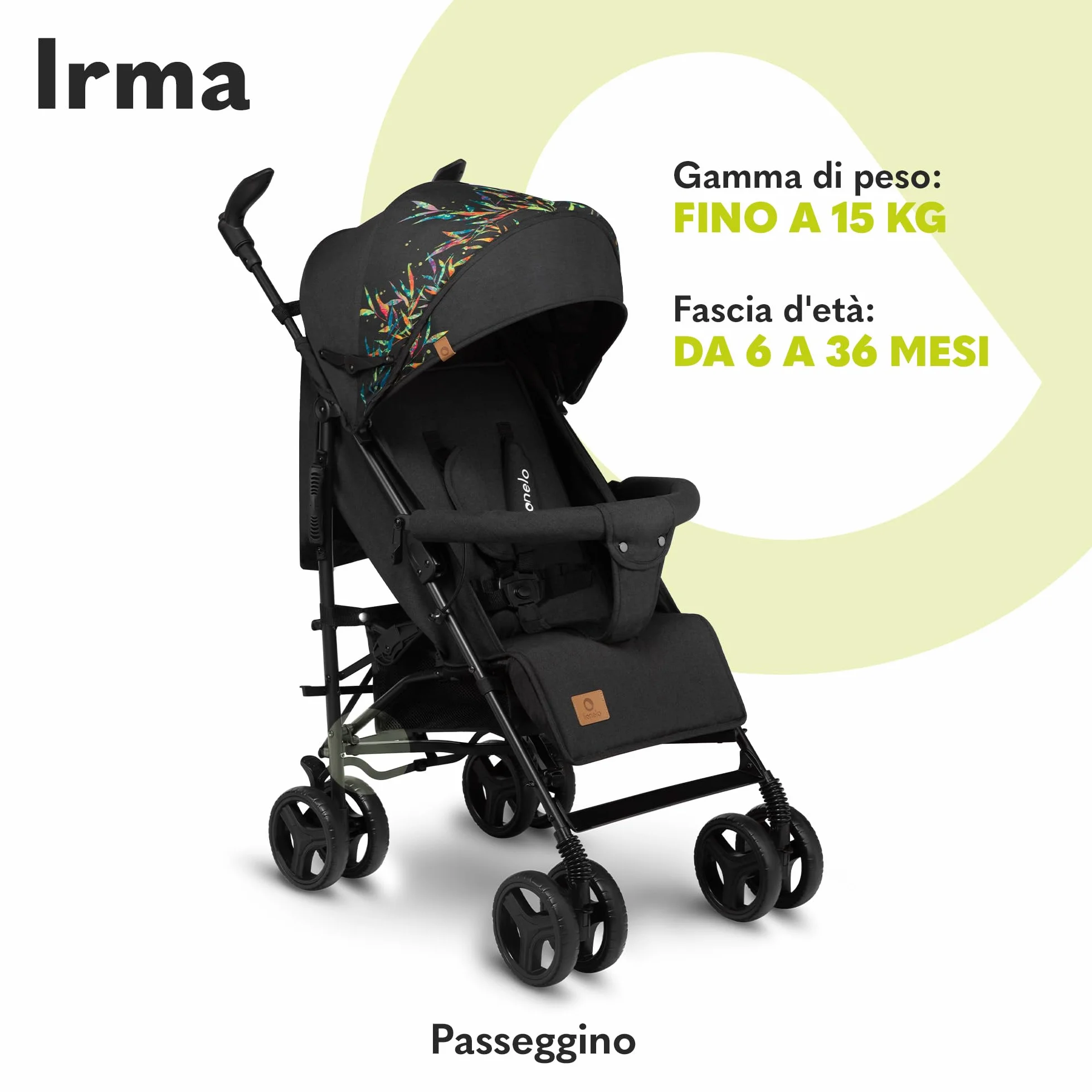 LIONELO Irma Passeggino Leggero Pieghevole Compatto per Bambini 6 Mesi 3 Anni
